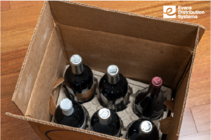 Alcohol in a shipping box